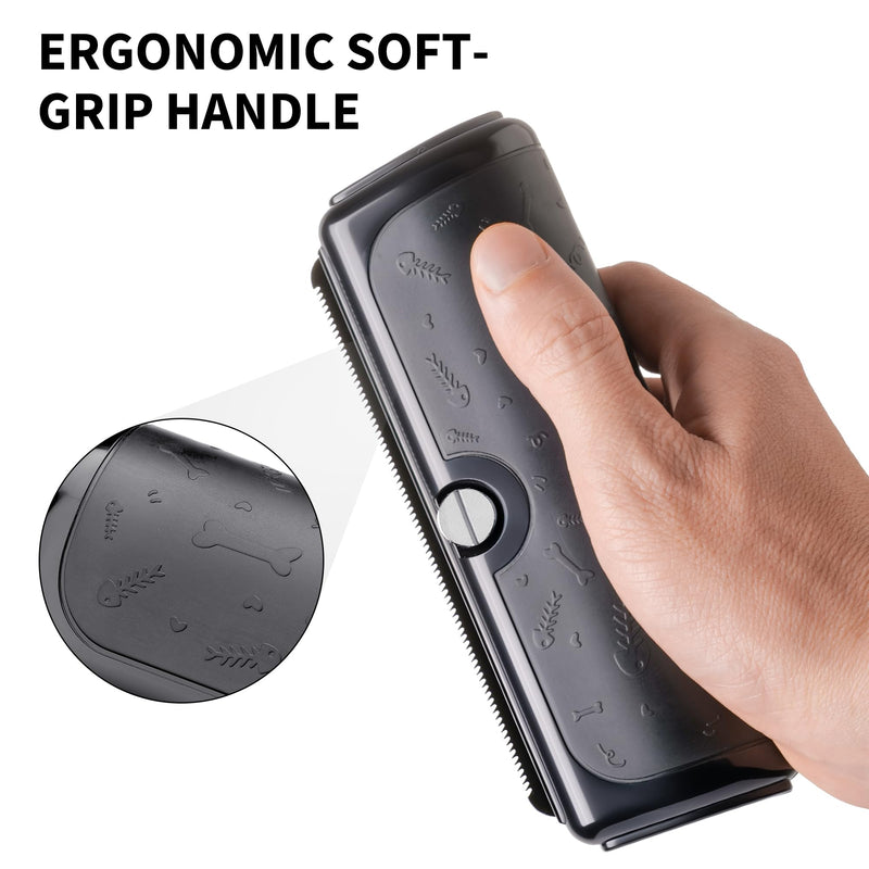 Deshedding Dog Brush and Grooming Tool – Pet Hair Remover Comb for Shedding, Easy Clean, Effective for Short and Long Hair, Professional Pet Grooming Brush for Dogs and Cats Black - PawsPlanet Australia