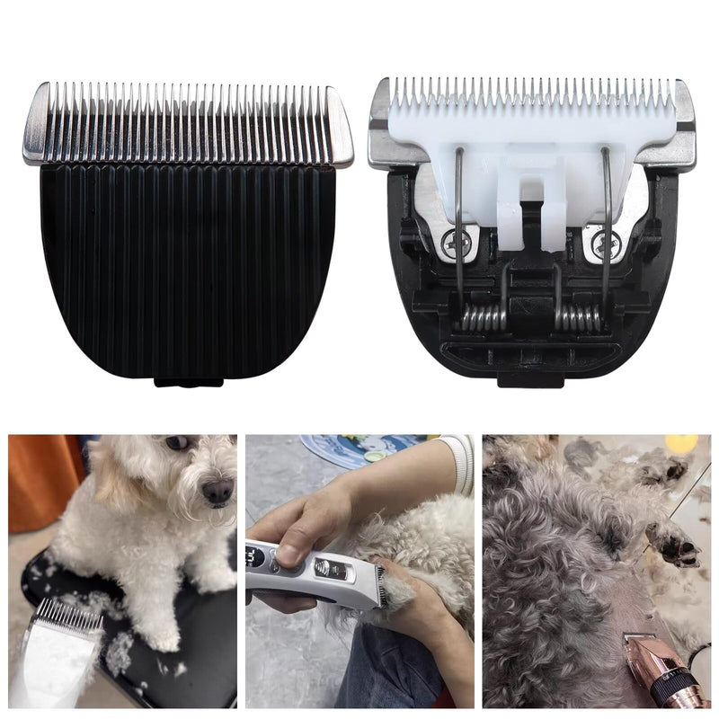 Replacement Blades 2 Pack for ONEISALL Dog Hair Vacuum and Dog Grooming Kit, Low Noise Pet Clipper Replacement Blade - by GRABOTE - PawsPlanet Australia