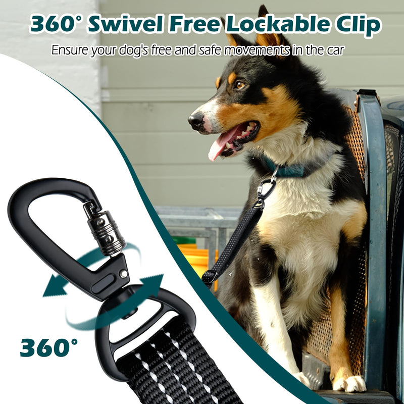 PetBonus Truck Bed Dog Leash, Dog Truck Tether Tie Down, Adjustable Safety Dog Leash for Truck, Comfortable Pick-Up Bed Restraint Lead, Ratchet Tightening Dog Car Harness Belt for One Dog For 1 Dog - PawsPlanet Australia