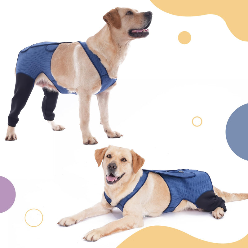 Dog Hind Leg Recovery Sleeve Dog Recovery Suit as Cone Collar Alternative, 2.5mm Thick and Waterproof, Prevent Pet Wounds Licking, Biting (XXLarge) XXLarge