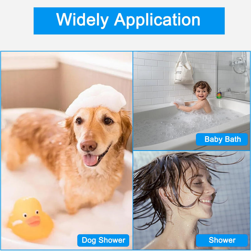 Dog Shower Attachment,Shower Head Sprayer Attachment with ON/OFF Shower Head, Brass 3-Way Diverter for Connecting Shower Arm, Stainless Steel Hose, Dog Brush and Adhesive Holder for Convenient Bathing - PawsPlanet Australia