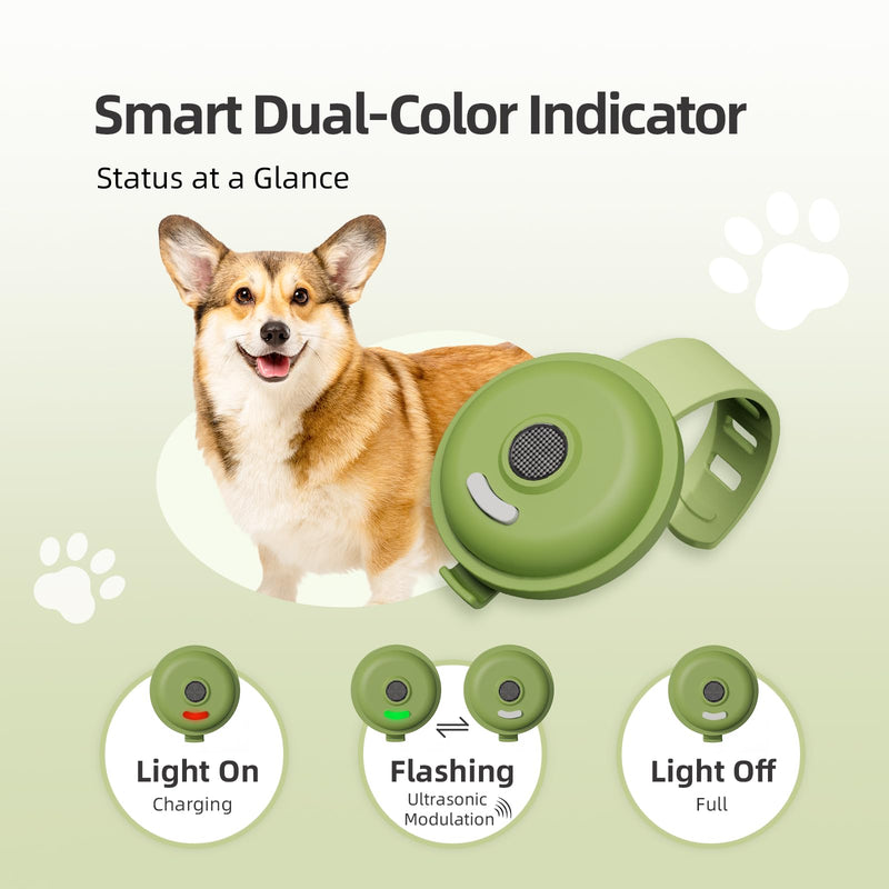 Plike Outdoor Ultrasonic Dog Guard, Chemical-Free Wearable Bark Control | USB Rechargeable, 100% Chemical-Free, Safe Alternative to Sprays & Drops, Gentle & Puppy-Safe, for Outdoor Use
