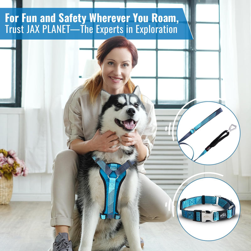 No-Pull Dog Harness with Handle - Escape Proof, Anti-Pulling, Grip Control, Multi-Angle Reflective for Safe Walks & Training, Easy On & Off, Metal Buckle–Pet Harness, Medium/Large Dogs- H4- Orange L:Neck19.7"~27.6",Chest24.8"-33.5" - PawsPlanet Australia