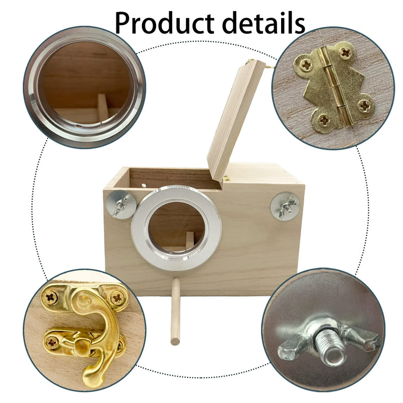 MUYG Parakeet Breeding Box Birds Natural Wooden House Lovebird Nesting Mating Box 7Pcs Bird Supplies for Cockatiel Finch Canary Budgie Aviary (7.67×4.72x4.72 in) - PawsPlanet Australia