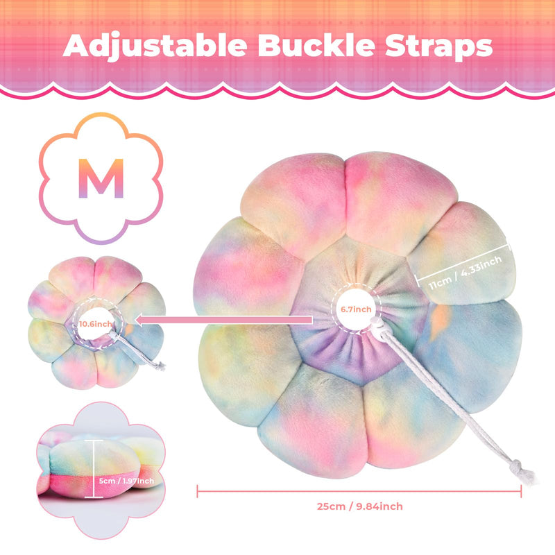 Adjustable Dog Cone Collar, Soft Dog Elizabethan Collar Recovery E Collar After Surgery, Recovery E-Collar for Kittens/Puppies and Cats Recovery (Pink Blue, M) pink blue