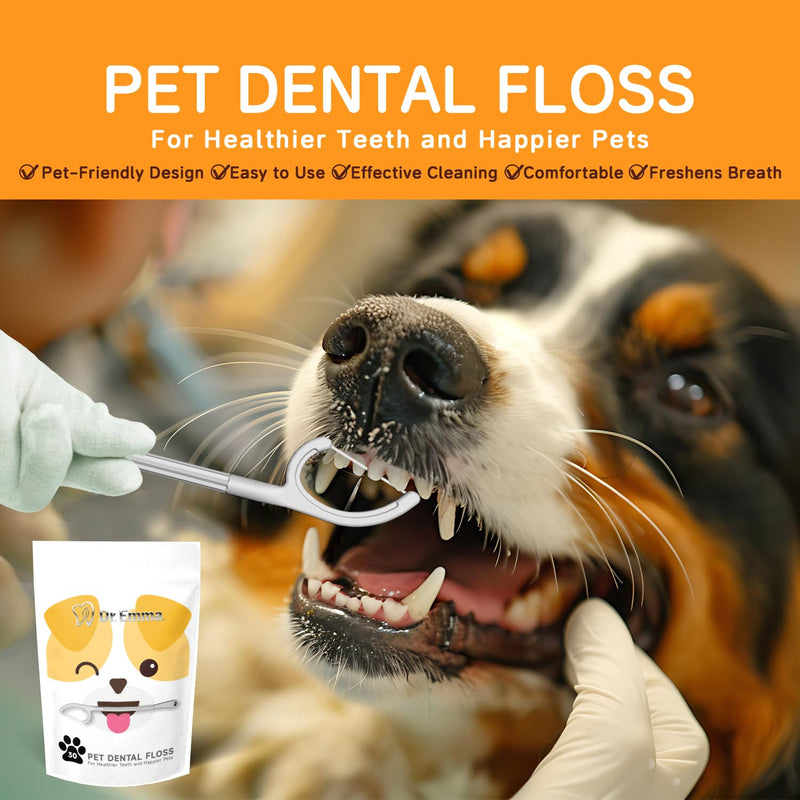 Dog Tooth Brush Picks Pet Dental Floss for Teeth Cleaning Plaque Remover for Teeth Dental Care for Small to Large Dogs, Cats 30 Count (Pack of 1) - PawsPlanet Australia