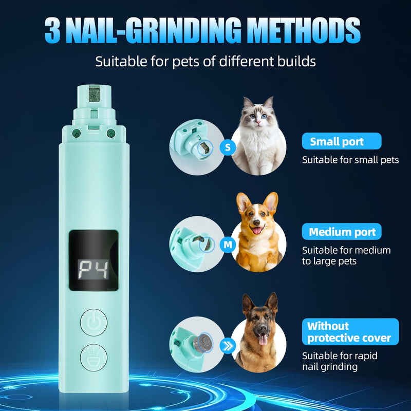 Dog Nail Grinders Dog Claw Grinder Safe Dog Nail Grinder for Dogs Cats Claws Dog Nail Trimmer with LED Light,Electric Pet Nail Grinder for Dogs Nail File