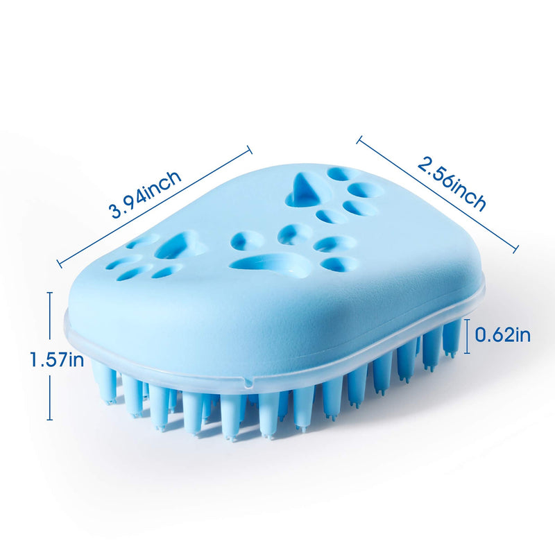 Pet Bath Massage Brush - Grooming Comb with Soft Silicone Bristles for Shampoo and Massage Dogs & Cats with Short or Long Hair - PawsPlanet Australia