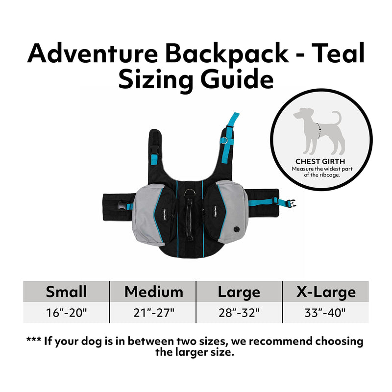 Adventure Backpack - Teal - L - PawsPlanet Australia
