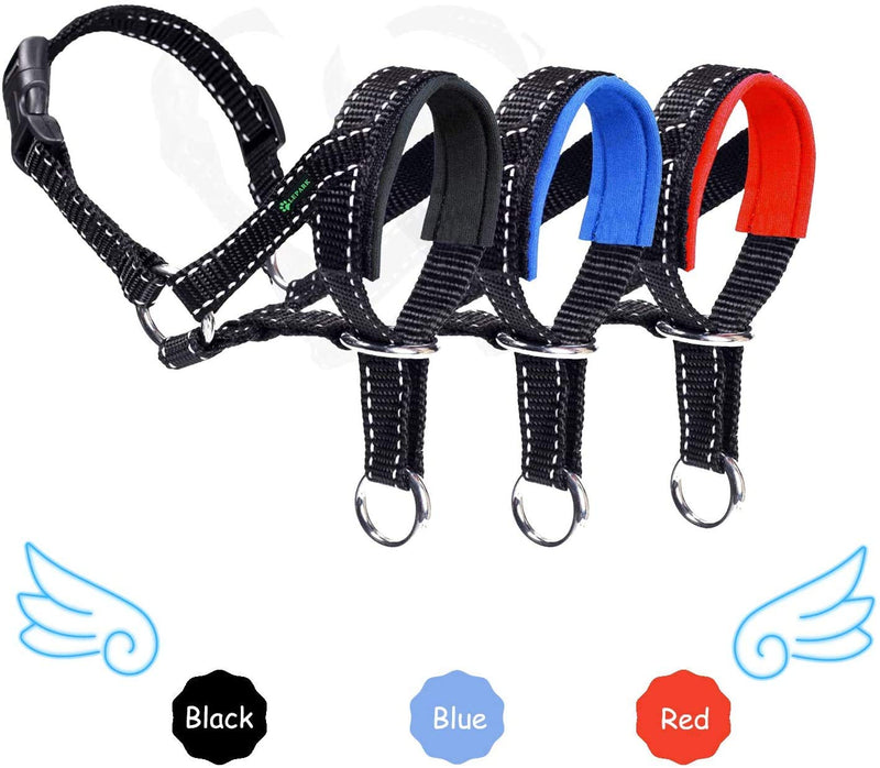 Dog Head Halter with Reflective Safety Strap Stop Dog's Pulling, Dog Head Collar for Small Medium Large Dogs(M,Blue) Blue