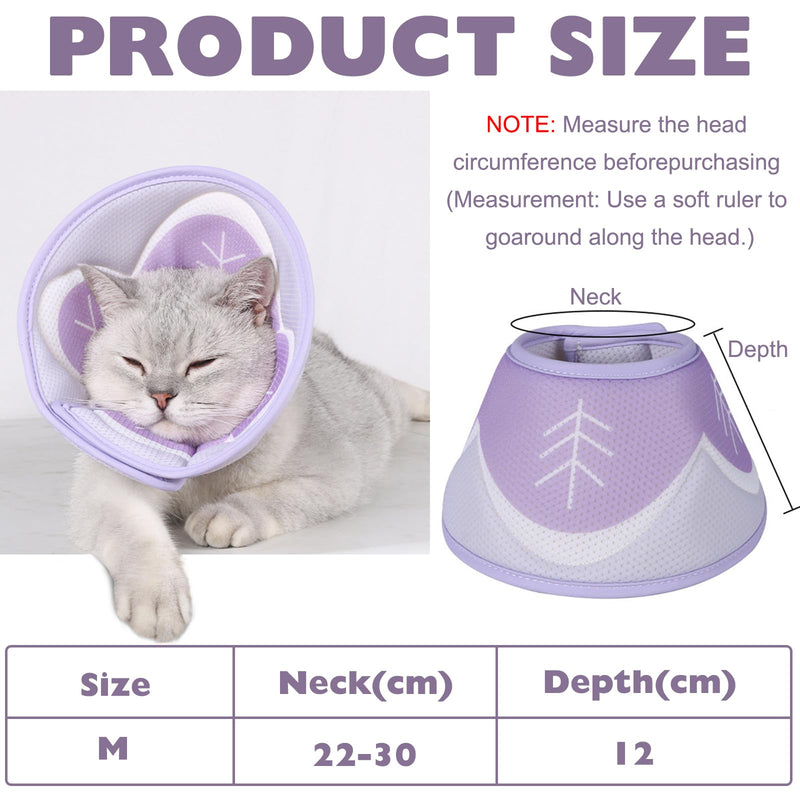 Cat Cone Soft Mesh, Cat Cone Collar Soft Adjustable, Recovery Collars for Dogs, Cat Cones to Stop Licking, Cat Recovery Collar for Rehabilitation Wound Healing