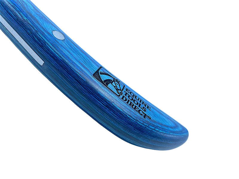 Curved Blade Hoof Knife, J2 420 Magnetic Stainless Steel, Right-Hand, Ergonomic Blue Handle, Professional Farrier Trimming Tool Right-Handed