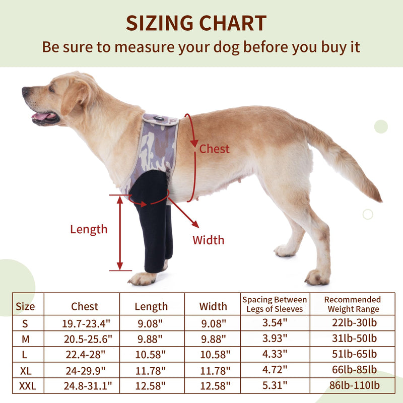 Dog Recovery Sleeve, Dog Recovery Suit, Abrasion Resistant Dog Recovery Sleeve Front Leg, Washable 3mm Thick and Breathable, Pet Wounds Prevent Licking, Bite, Being Wet (XLarge, Both Legs) XLarge - PawsPlanet Australia