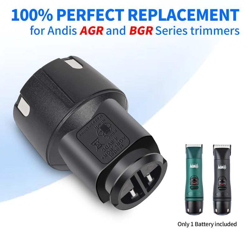 Replacement Battery for Andis PowerGroom AGR/BGR Clippers,Compatible with for Andis Super AGR Plus, AGR+, BGR+, Bgrc Series Cordless Clippers.2200mAh High-Capacity NiMH Pack. 1-Pack - PawsPlanet Australia
