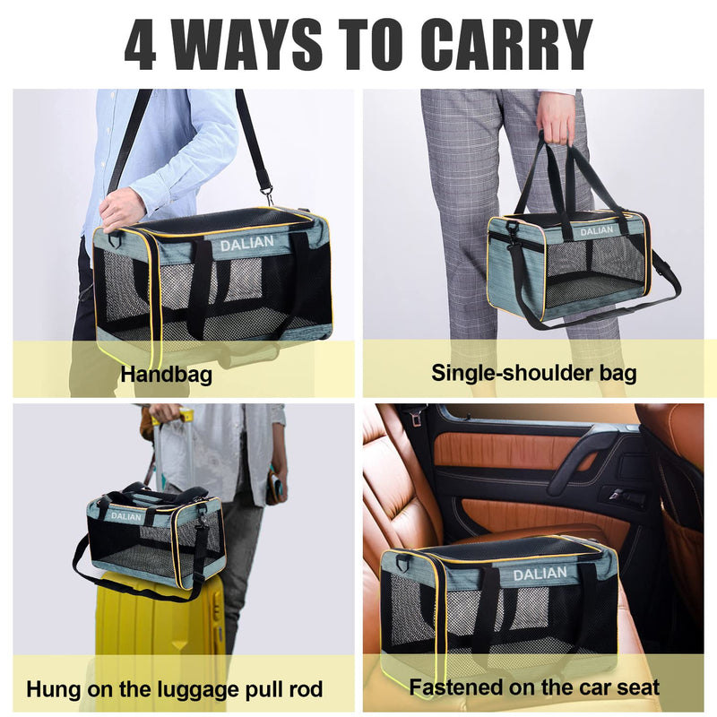 Cat Carrier Airline Approved Pet Carrier,Dog Carrier Soft-Sided Pet Travel Carrier Maximum Pet Weight 17 Pounds 17.5“x10 x10 - PawsPlanet Australia