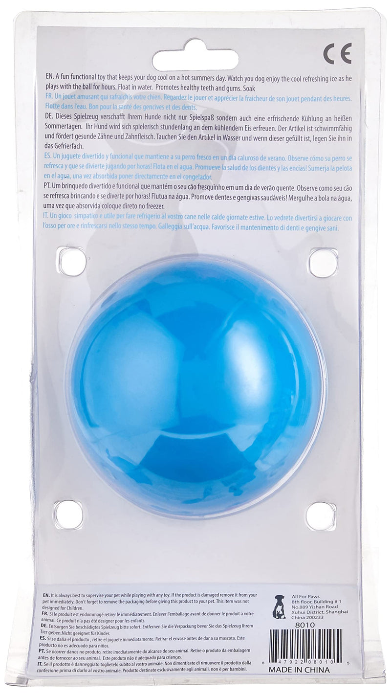 ALL FOR PAWS Chill Out Ice Ball Dog Chew Toy, Large, 6.18 kg, assorted colours Multi L - PawsPlanet Australia