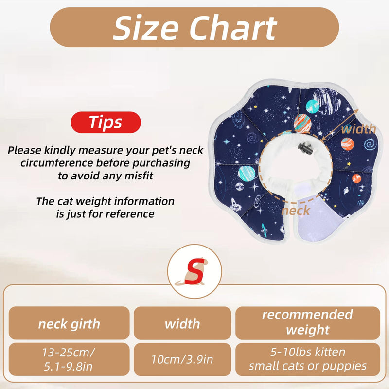 Cat Cone Collar Soft, Adjustable Cat Recovery Collar Comfortable Cats Cones to Stop Licking for Small Kittens and Puppies(Small)