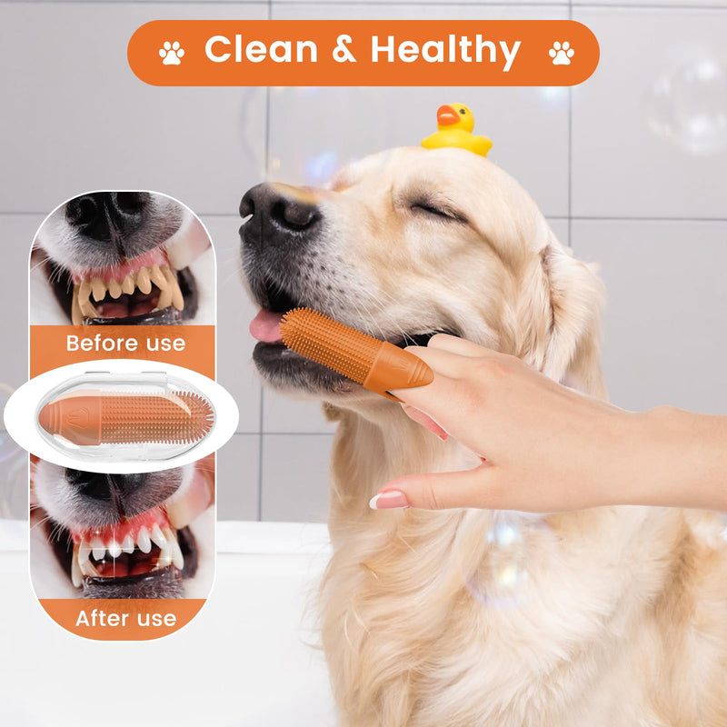Dog Toothbrush, 6 Pack Dog Toothbrush Finger for Cats and Dogs, 360° Cleaning Dog Finger Toothbrush Small Breed with Individual Package, Soft and Durable Finger Toothbrush for Dogs - PawsPlanet Australia