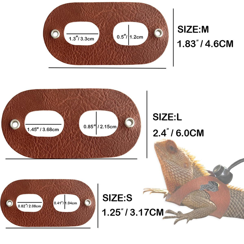 Lizard Adjustable Harness Leash,Bearded Dragon Harness Leash Set for Guinea Pig,Chameleon and Other Small Animal,Outdoor Used (Leather, Brown) Leather - PawsPlanet Australia