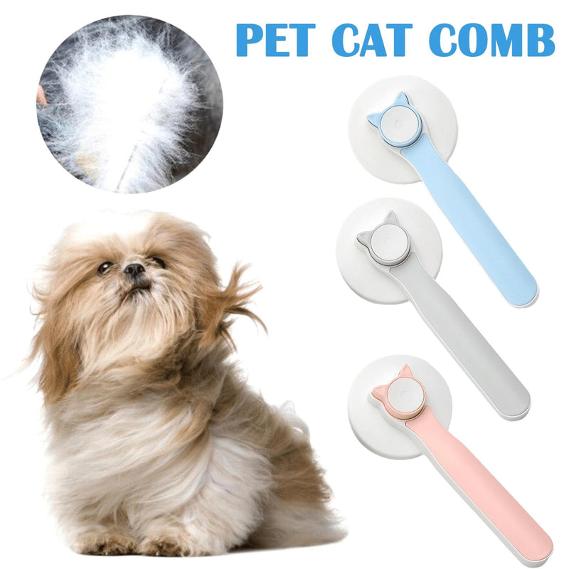 Cat Grooming Brush Slicker Brush for Pet Self Cleaning Hair Removal with Stainless Steel Needles Shedding & De-Matting Tool Hair Remover for Pet Dogs Cats (Blue) Blue - PawsPlanet Australia