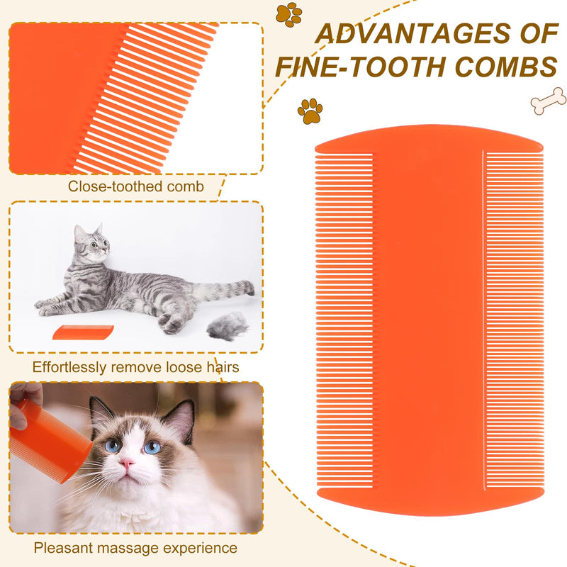 100 Pcs 5 Colors Double Side Tooth Pet Flea Comb Bulk for Cats Dogs Lice and Tick Comb for Small Cats Dogs Kitten Indoor - PawsPlanet Australia