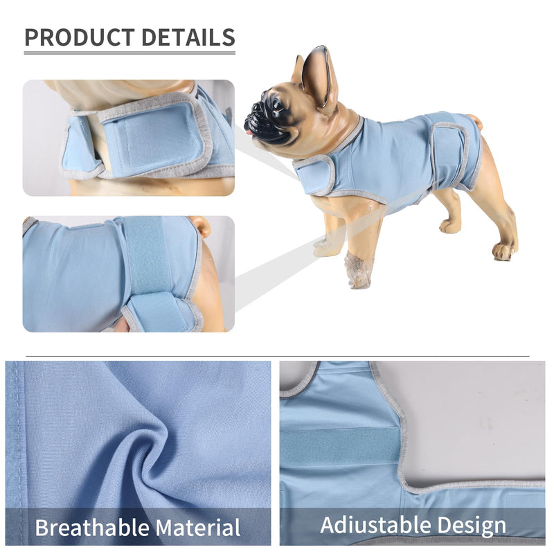 Dog Anxiety Vest, Comfort Dog Anxiety Relief Coat, Breathable Dog Calming Vest for Thunderstorm, Travel, Fireworks, Vet Visits (S,Light Blue) Small Light Blue - PawsPlanet Australia