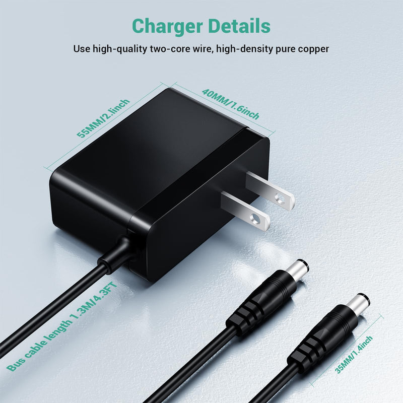 for Mini Educator Charger Dual Lead Charger Compatible with Educator 300 and 400 Series Training Collars E Collar Remote Dog Training Collar Replacement Power Supply Adapter Cord - PawsPlanet Australia