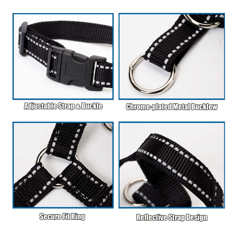 Dog Head Collar, Head Collar with Reflective Strap to Stop Pulling for Small Medium and Large Dogs, Adjustable (M, Orange) M - PawsPlanet Australia