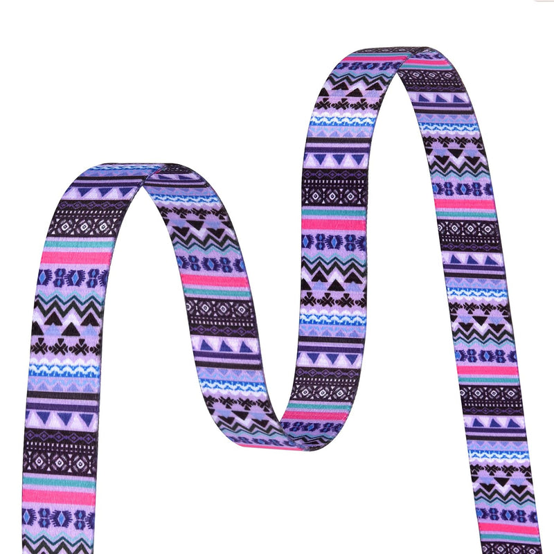 Dog Collar and Leash Set, Adjustable for Small Medium Large Dogs Puppy, Cute Design with Bohemia Floral Tribal Geometric Patterns Boys Girls Dog Collar(Purple Bohemia Set,M) M (Neck 12.9-21.6", Width 3/4") Set Purple Bohemia - PawsPlanet Australia