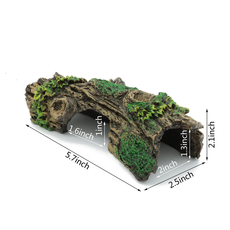 JIH Aquarium Decorations Resin Hollow Tree Trunk Ornament, Bettas House Cave Wood House Decor for Fish Tank (HS-SP207) - PawsPlanet Australia