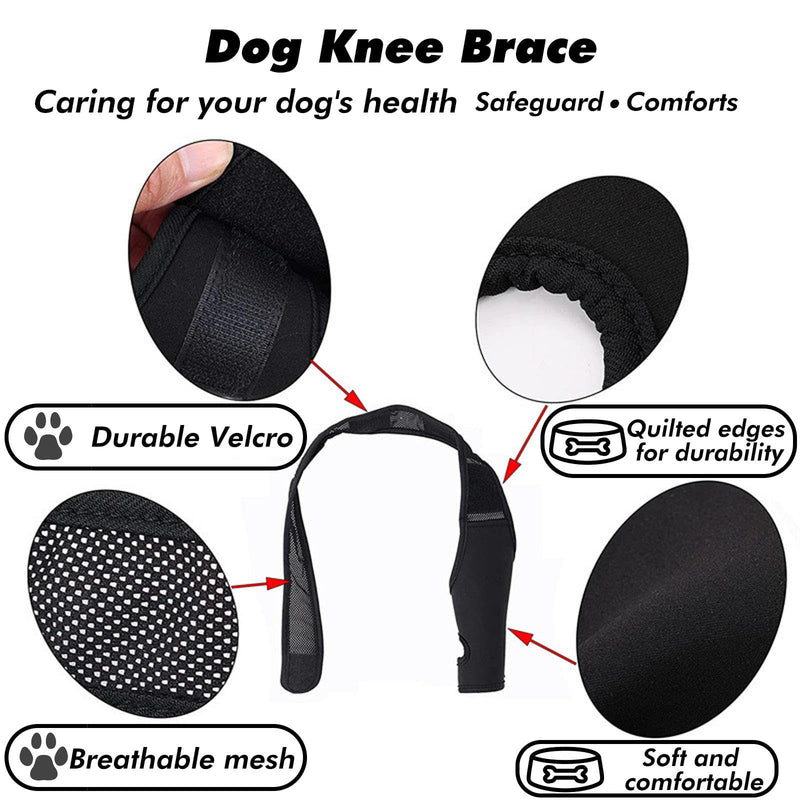 Dog Acl Brace Hind Leg,Dog Knee Brace for Torn Acl Hind Leg (Universal Front and Rear Legs),Adjustable Dog Knee Brace for Acl Tears, Hip Dysplasia, Osteoarthritis and Ligament Injuries (L) L - PawsPlanet Australia