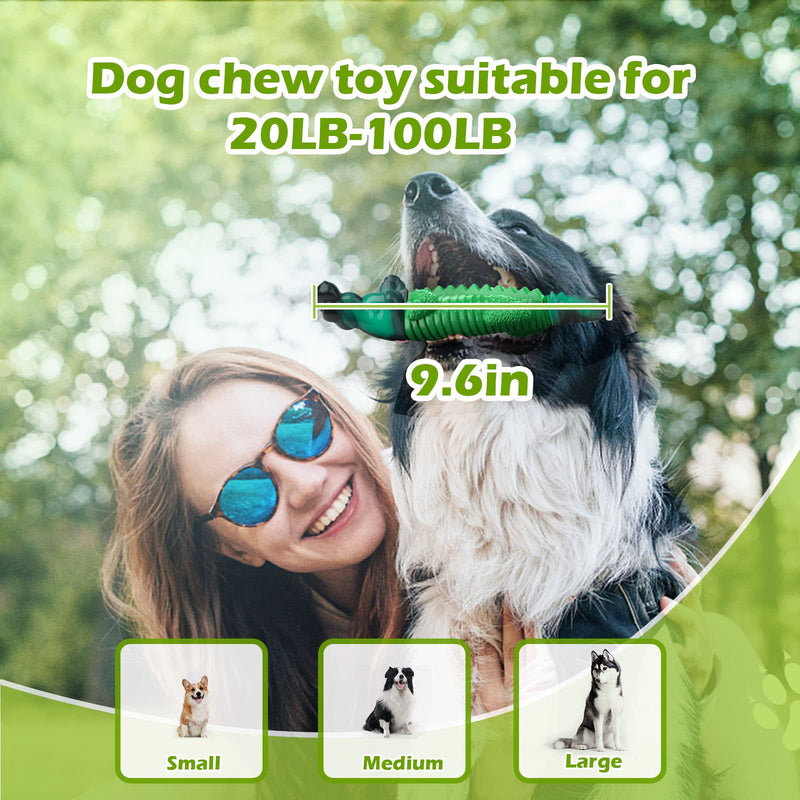 Tough Dog Toys/Durable Dog Toys/Dog Chew Toys for Aggressive Chewers/Dog Toys for Large /Medium Dogs Breed/Indestructible Dog Chew Toys/Tough Alligator Dog Toys for Aggressive Chewers - Milk Flavor Crocodile - PawsPlanet Australia