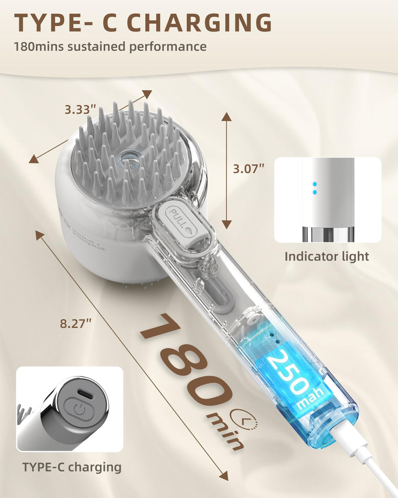 Maother Steam Cat Brush for Indoor Cats, 2-in-1 Cat Grooming Shedding Brush with Spray & Massage Pins, Anti-Static - B1 - PawsPlanet Australia