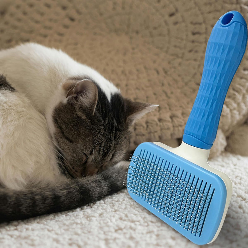 Pet Cleaning Deshedding Brush,Pet Hair Removal Brush for Shedding Massaging Grooming for Small Dogs,Cats,Rabbits(blue) - PawsPlanet Australia
