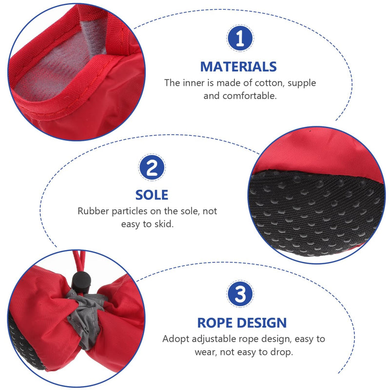 12Pcs Dog Shoes Anti-Slip Sole Dog Boots & Paw Protector for Small Medium Pet Rainy Days Outdoor Use Keeps Paws Dry Warm M