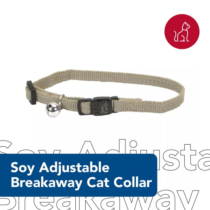 Coastal Pet New Earth Soy Adjustable Breakaway Cat Collar - Eco-Friendly, Odor-Resistant and Adjustable Cat Collar, Rose, 3/8" x 08"-12" 3/8" x 08"-12" (Pack of 1) - PawsPlanet Australia