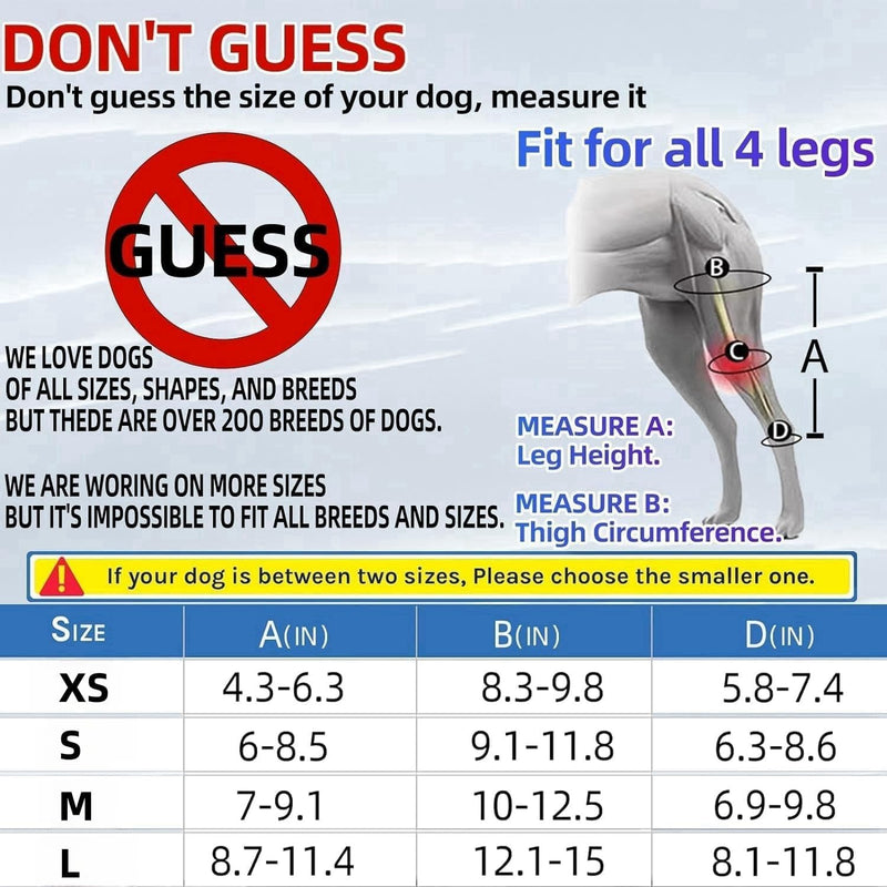 Dog Pet Knee Brace For Support With Cruciate Ligament Injury, Joint Pain And Muscle Sore, Better Recovery With Dog ACL Knee Brace, Adjustable Rear Leg Braces For Dogs Knee Brace Small