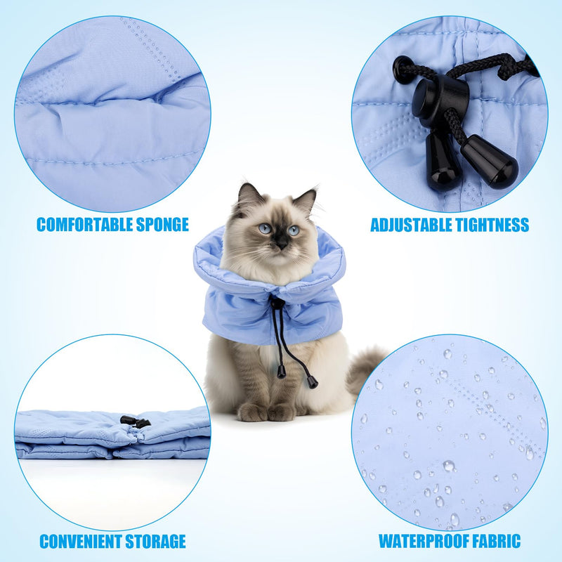 Cat Recovery Collar, Soft Adjustable Cat Cone, Cat Elizabethan Collar Cat Neck Protective Collar Neck Collar After Surgery for Cats Kitten Prevent from Licking Wounds (S) - PawsPlanet Australia