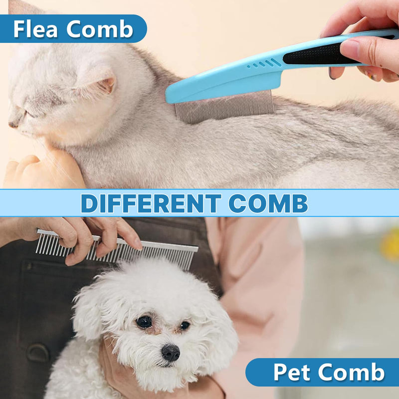 Dog Brush Dog Grooming Kit 7PCS Dog Brush for Shedding-Dog Brushes for Grooming, Dematting Comb for Dogs, Cat Nail Clipper with Nail File, Flea Comb, Pet Comb, Pet Bath Brush-Blue Blue 7Pcs+Bag - PawsPlanet Australia