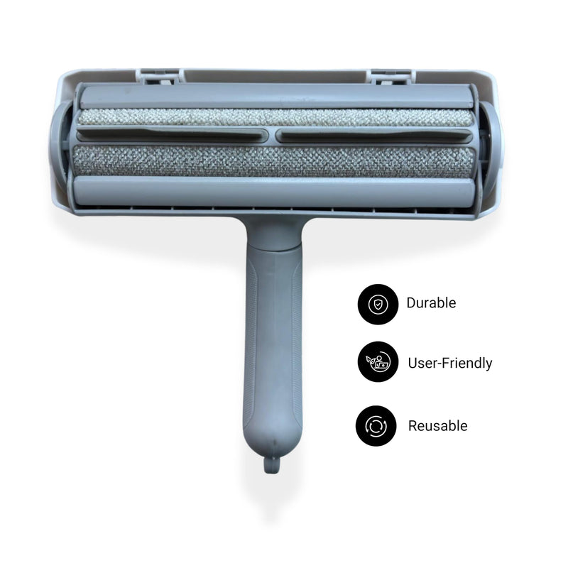 Pet Hair Remover and Lint Roller - Cat and Dog Hair Remover Roller, Reusable, Eco-Friendly, Multi-Purpose Cleaning Tool for Clothing, Furniture, Car Interiors, and Carpets - PawsPlanet Australia