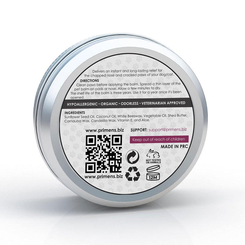 Dog Paw Balm for Dry Cracked Paws – Lick-Safe Moisturizer and Organic Paw Wax with Aloe & Vitamin E – Hot Pavement and Winter Snow Protection – Nose Safe – for All Breeds 2 OZ - PawsPlanet Australia