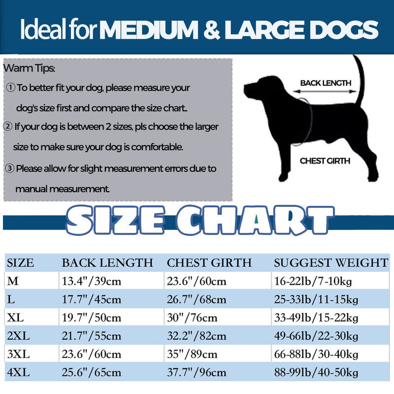 Dog Recovery Suit, Large Medium Pet Onesie Bodysuit for Shedding, Prevent Licking, Wound Protection, Cone Alternative, Dog Shirt Pajamas (Blue, XXX-Large) BLUE - PawsPlanet Australia