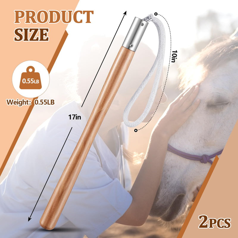 Lasnten 2 Pcs Horse Rope Twitch 17 Wooden Handle 10 Cotton Rope End Twitch Vet Humane Restraint Tool Equine Nose Calming Handling Aid for Horse Ponies Stable Ranch Barn Tack Gear Grooming Equipment - PawsPlanet Australia