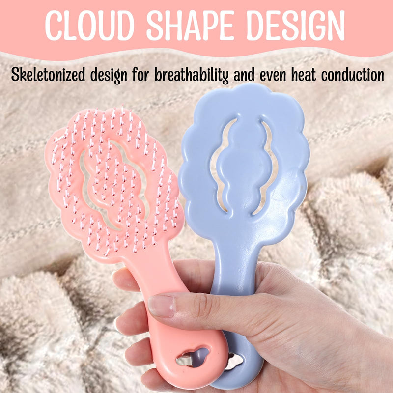 Cloud Shape Small Dog Grooming Brushh, 2Pcs Soft Pet Brush Puppy Brushs for Small Dogs, Short Hair Dog Brushs for Maltese and Breeds (Blue & Pink) - PawsPlanet Australia