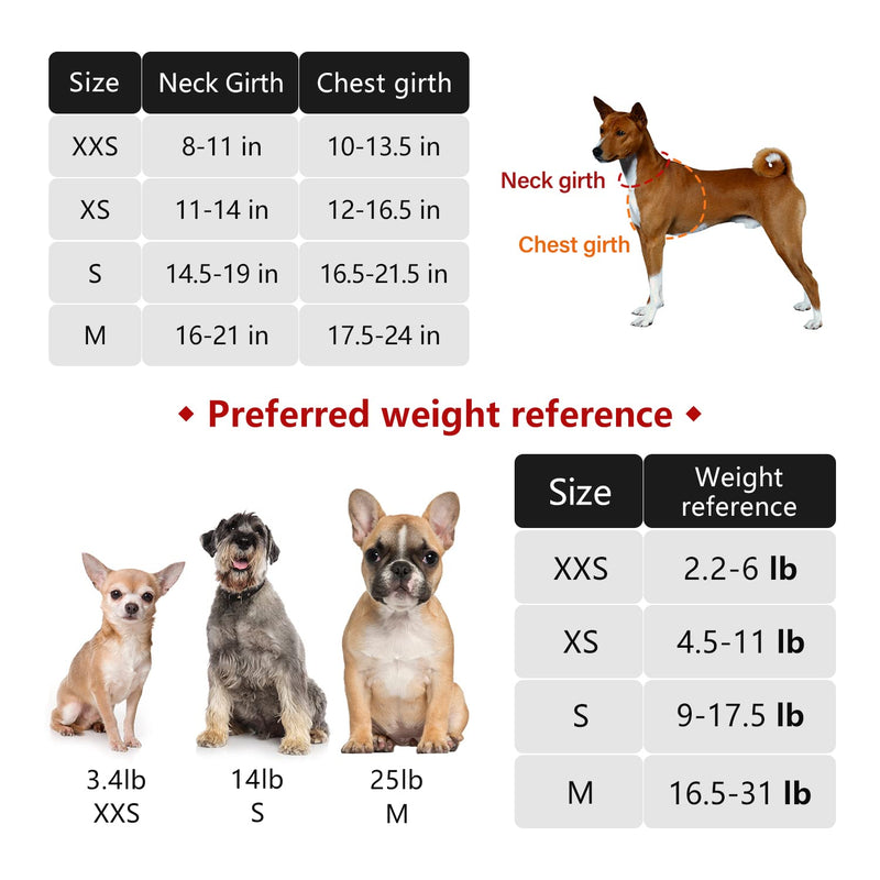 CHEDE No Pull Floral Pattern Dog Harness- Lightweight and Soft Dog Harness, Adjustable Small Dog Harness and Leash Set, with Dog Leash, Suitable for Puppy Small and Medium-Sized Dog XS Orange Rose