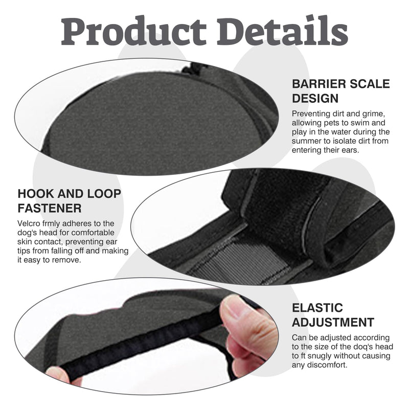 Dog Ear Defenders Completely Cover Dog Snood Waterproof Barrier Against Dirt and Grime Pet Ear Muffs Noise Protection Adjustable Hush Muff Cover for Pet Protectors for Bathing Swimming Fireworks