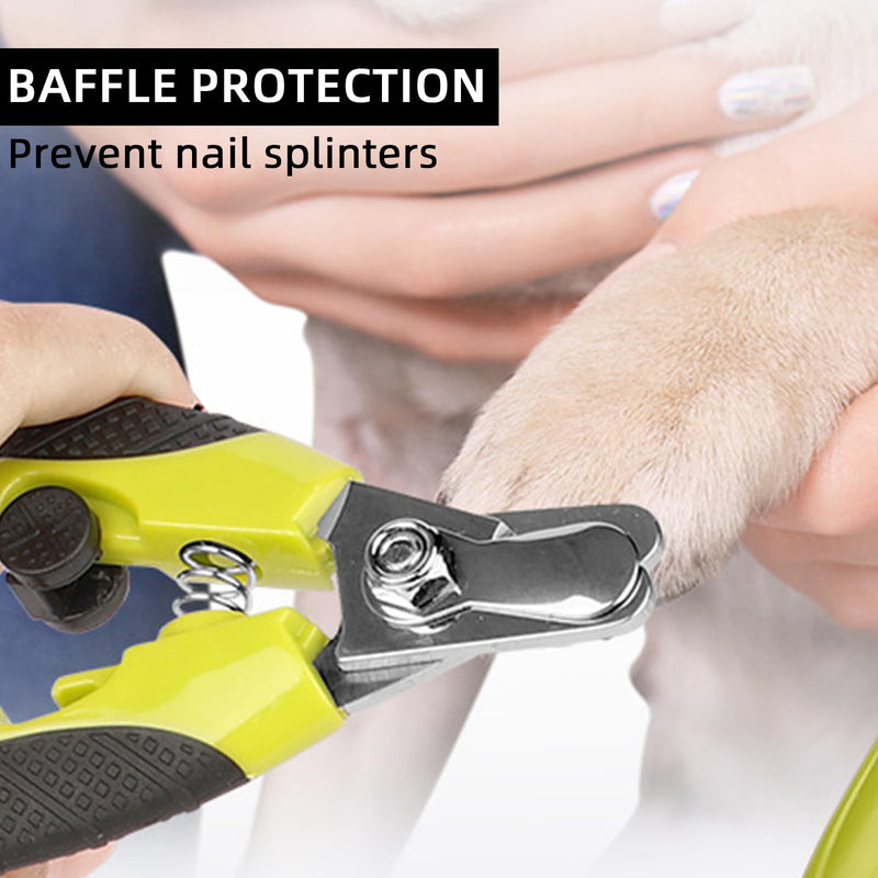 Professional Dog Nail Clipper & File Set, Heavy Duty Stainless Steel Blade with Safety Guard, Anti-Slip Handle, Suitable for Large Breed Dogs, Easy to Use Pet Nail Trimmers - PawsPlanet Australia