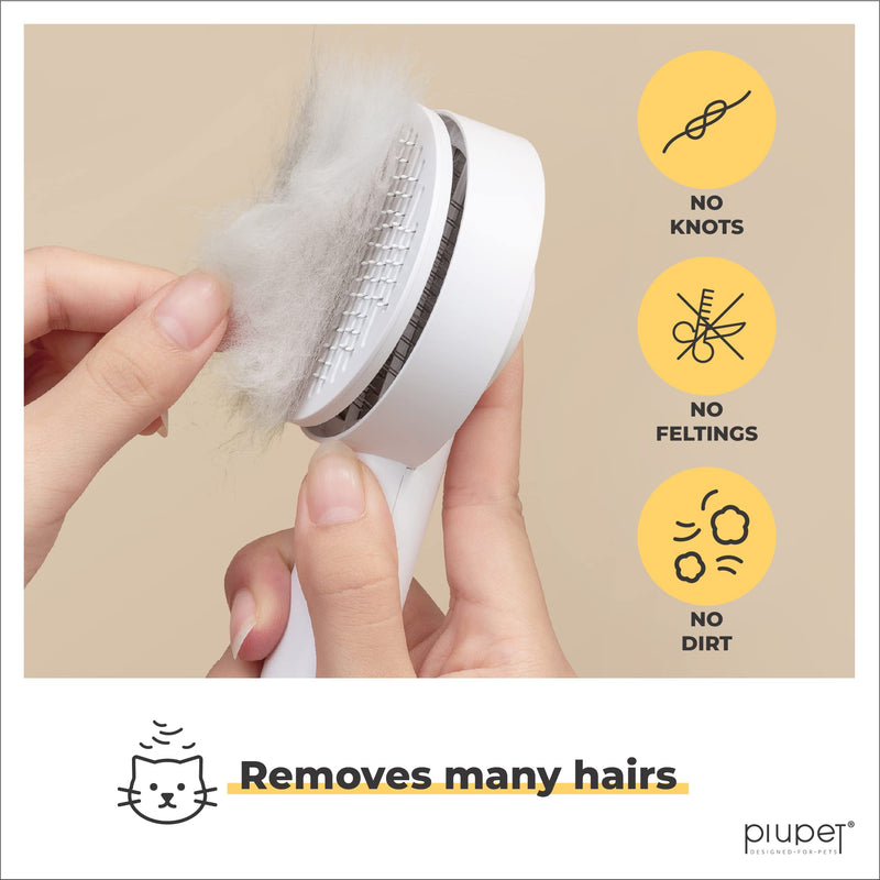 PiuPet® Self Cleaning Pet Hair Brush I Cat Brush | Dog Brush I Pet Hair Remover I Pet Brush I Cat Comb | Dog Comb I Dog Grooming Brush I Cat Grooming Kit | Dog Hair Brush - PawsPlanet Australia