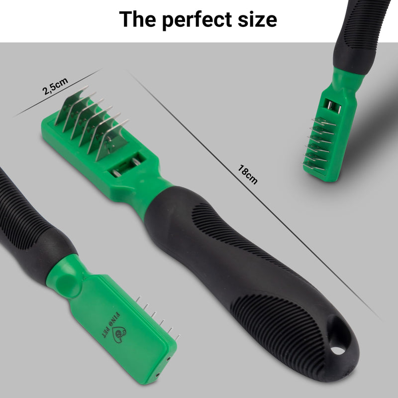 Detangling Brush, Dematting Knife, Dematting Comb for Dogs and Cats, Dog Brush/Cat Brush Also as Felt Brush for Dogs and Cats, Dematting for Knots, Tangles and Undercoat