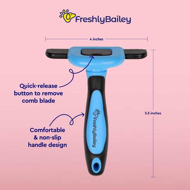 Deshedding Tool For Short Hair - Self Cleaning Slicker Brush - Pet Comb For Cats and Dogs - PawsPlanet Australia